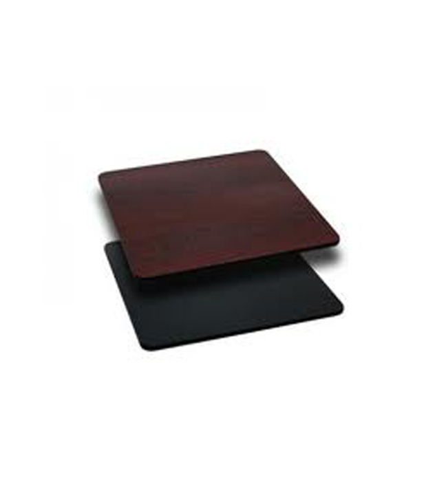 Square Reversible Table Top Mahogany/Black 30" Sq.